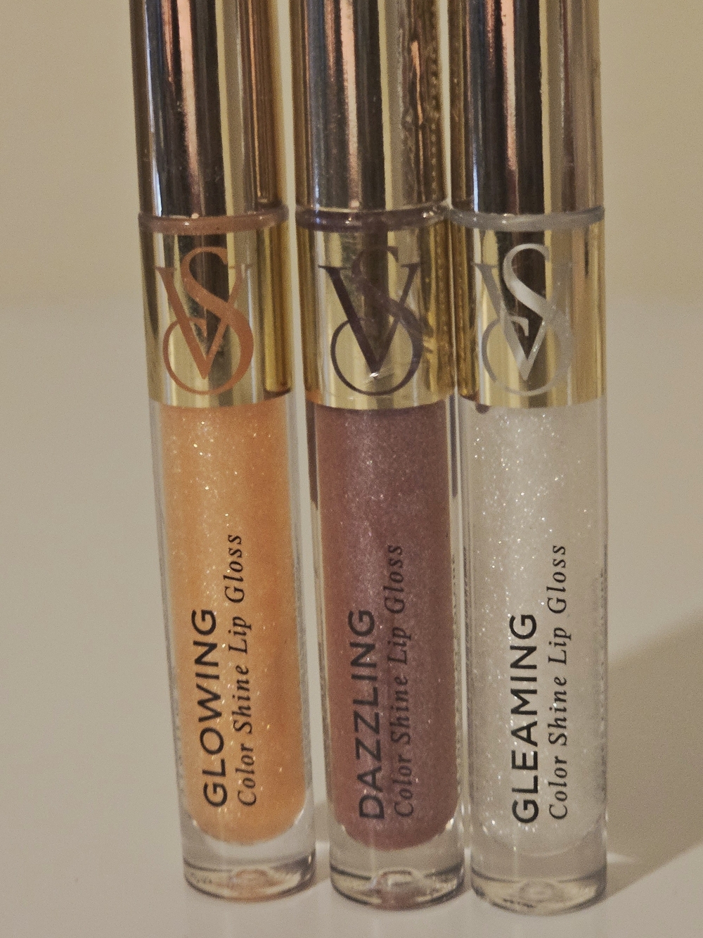 6Victoria's Secret Color Shine Lip Gloss Trio — Gold, Pink, Clear